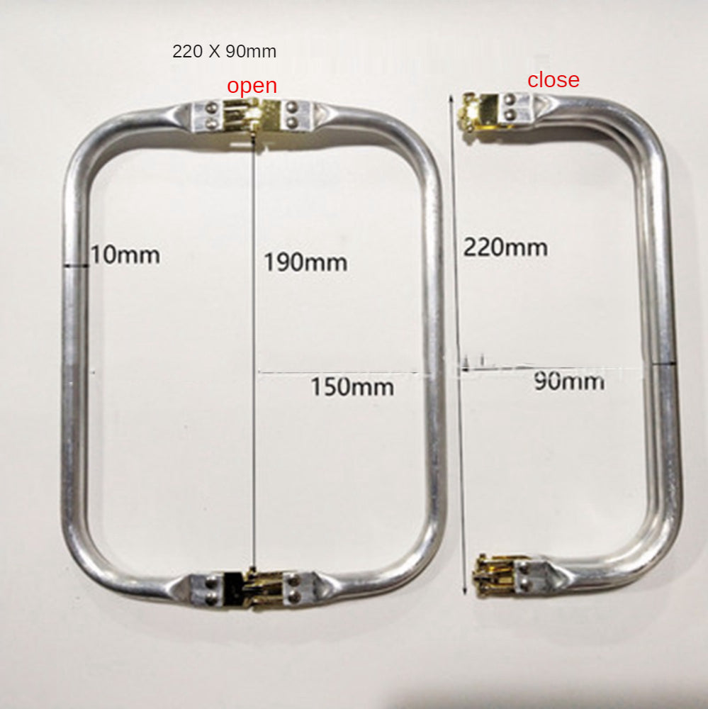 Aluminum Tube Bag Frame & Handle Accessories, Metal Clutch Bag Parts, Wallet & Doctor Purse Frame Clamp Kit