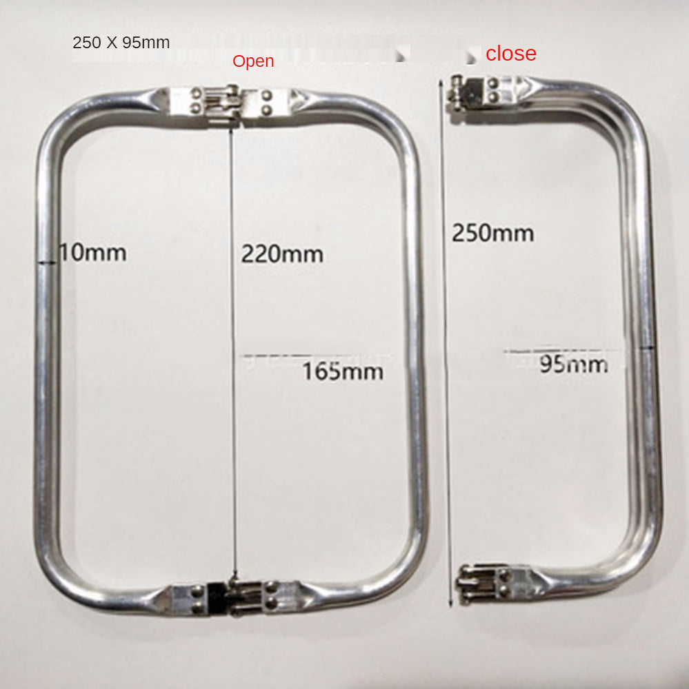 Aluminum Tube Bag Frame & Handle Accessories, Metal Clutch Bag Parts, Wallet & Doctor Purse Frame Clamp Kit