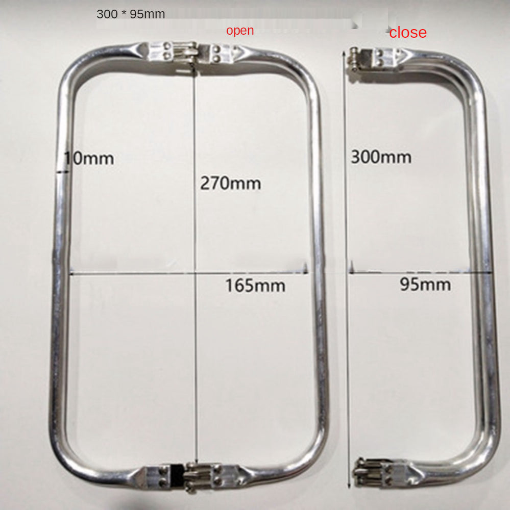 Aluminum Tube Bag Frame & Handle Accessories, Metal Clutch Bag Parts, Wallet & Doctor Purse Frame Clamp Kit