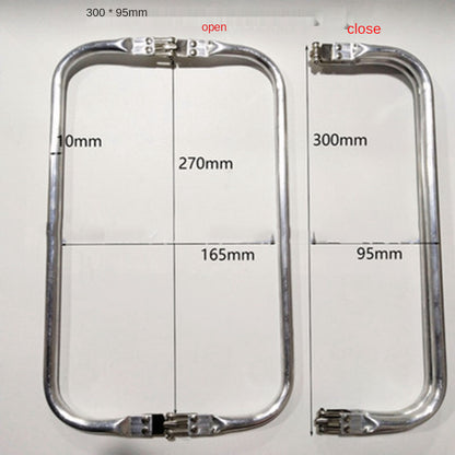 Aluminum Tube Bag Frame & Handle Accessories, Metal Clutch Bag Parts, Wallet & Doctor Purse Frame Clamp Kit