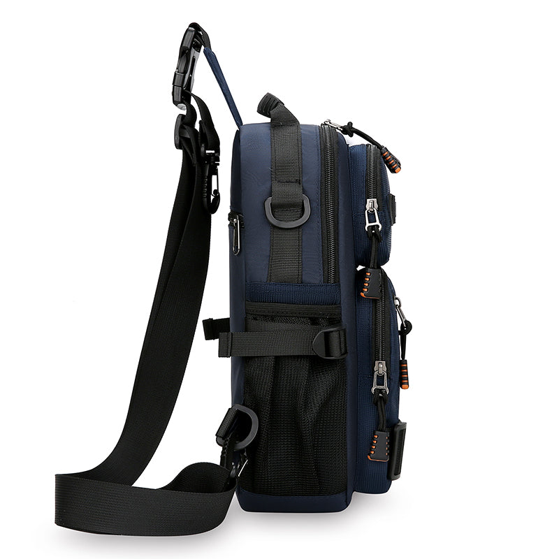 Men Fashion Oxford Chest Bag, Casual Waist Packs & High Quality Crossbody Handbag for Travel, Sport & Everyday Use