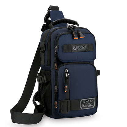 Men Fashion Oxford Chest Bag, Casual Waist Packs & High Quality Crossbody Handbag for Travel, Sport & Everyday Use