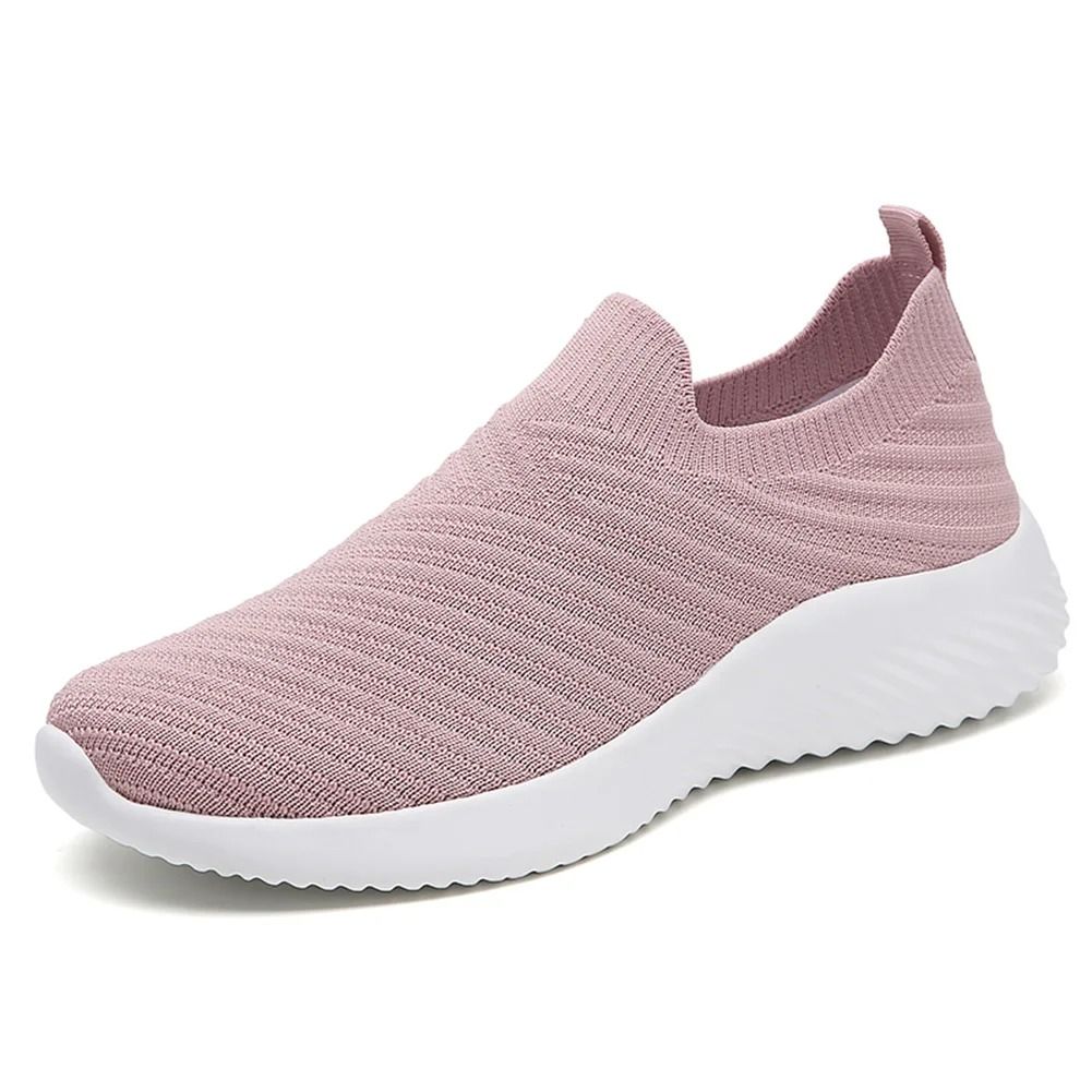 Women Slip On Knit Running Sneakers With Memory Foam Lightweight Sole For Walking Yoga And Workouts 8