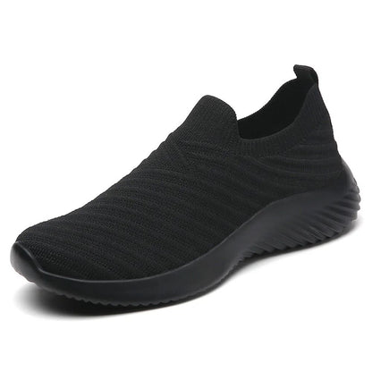Women Slip On Knit Running Sneakers With Memory Foam Lightweight Sole For Walking Yoga And Workouts 5
