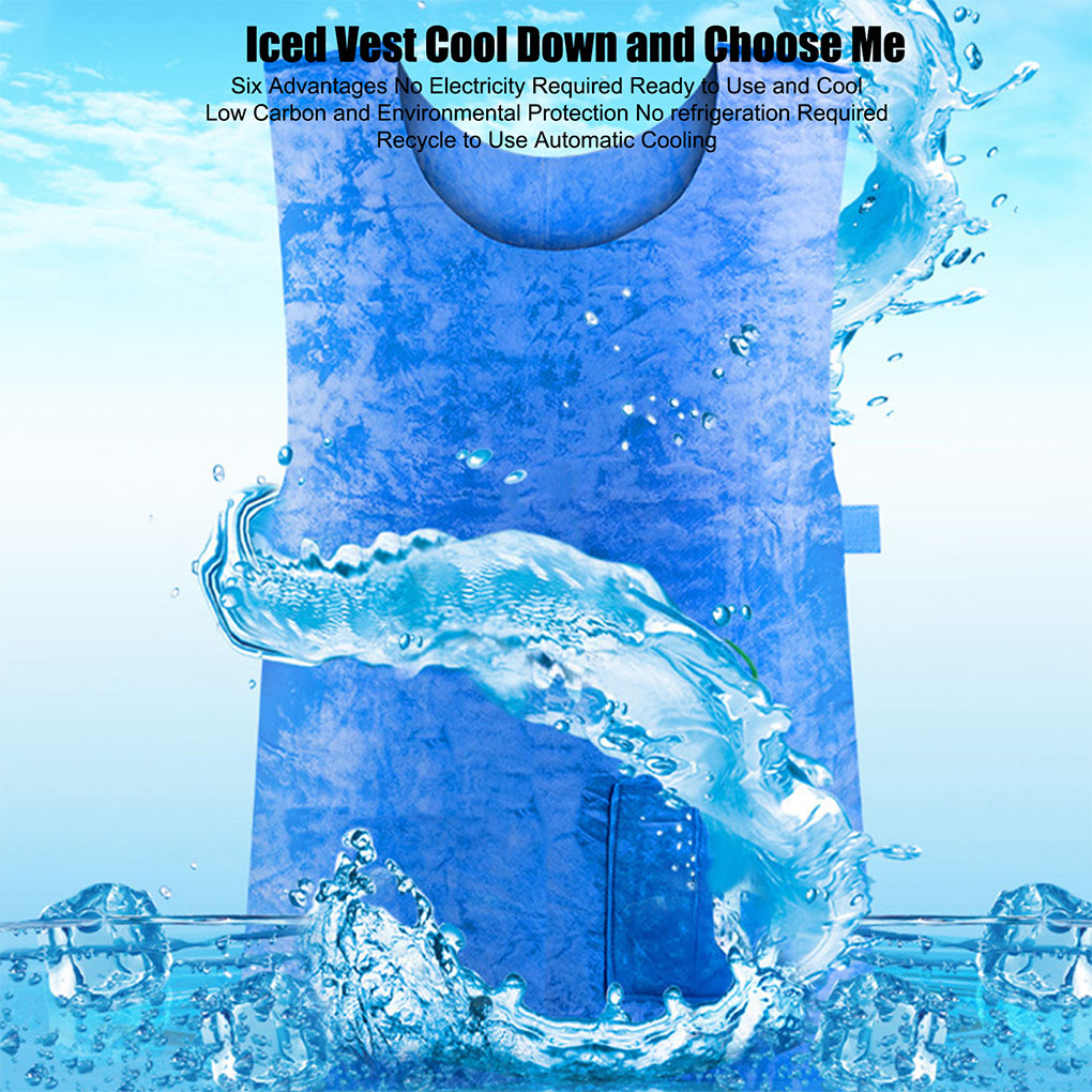 Summer Cooling Vest Undershirt, No Refrigeration Required Lightweight Cold Safety Vest, Waterproof Sports Fabric Comfort
