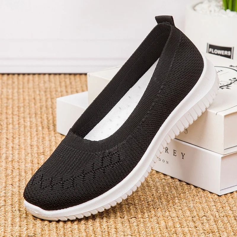 Women Slip On Fly Weave Cloth Flats Lightweight Walking Shoes For Spring And Autumn Comfort 6
