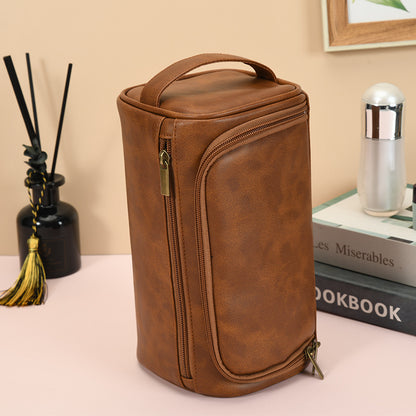 Vintage Luxury Men Hanging Toiletry Bag Travel Cosmetic  Business Storage Organizer 1