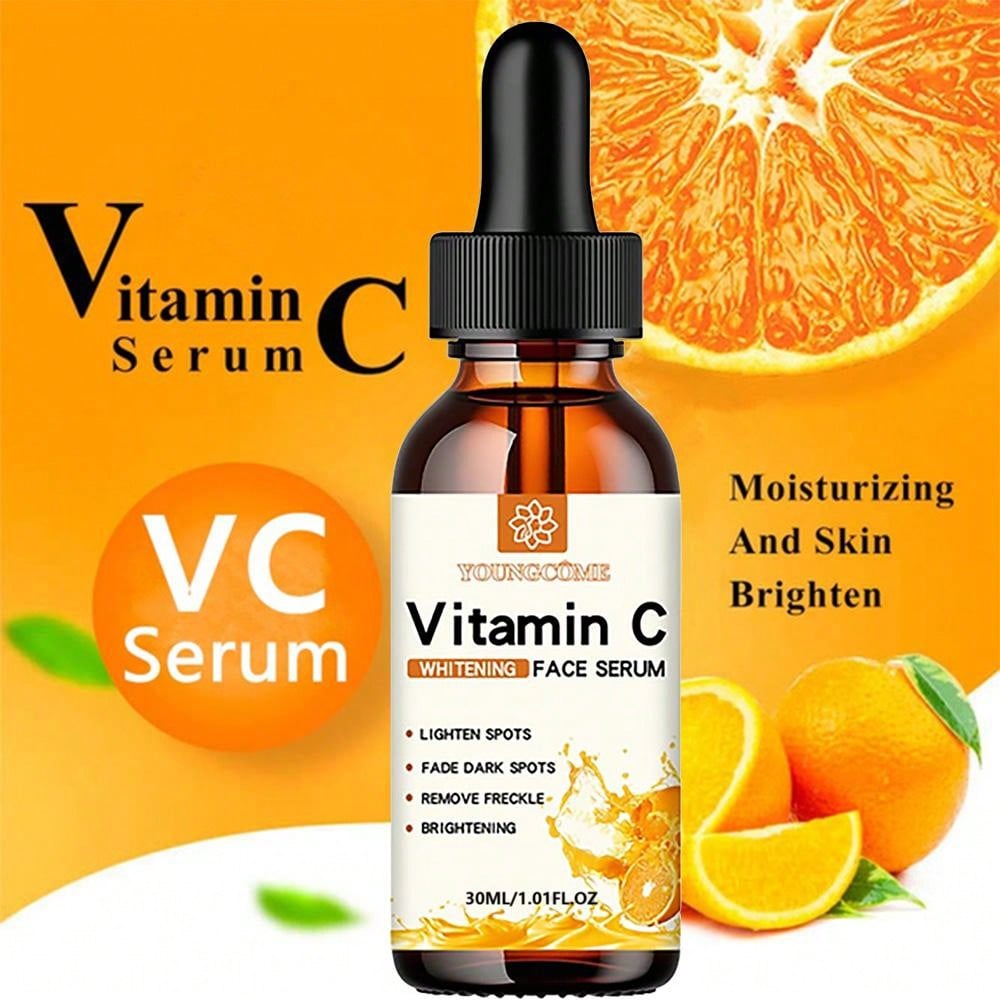 Vitamin C Facial Essence with Hyaluronic Acid – Dark Spot Remover, Moisturizing Repair & Anti-Aging Essence for Brighter