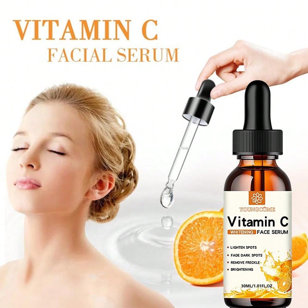 Vitamin C Facial Essence with Hyaluronic Acid – Dark Spot Remover, Moisturizing Repair & Anti-Aging Essence for Brighter