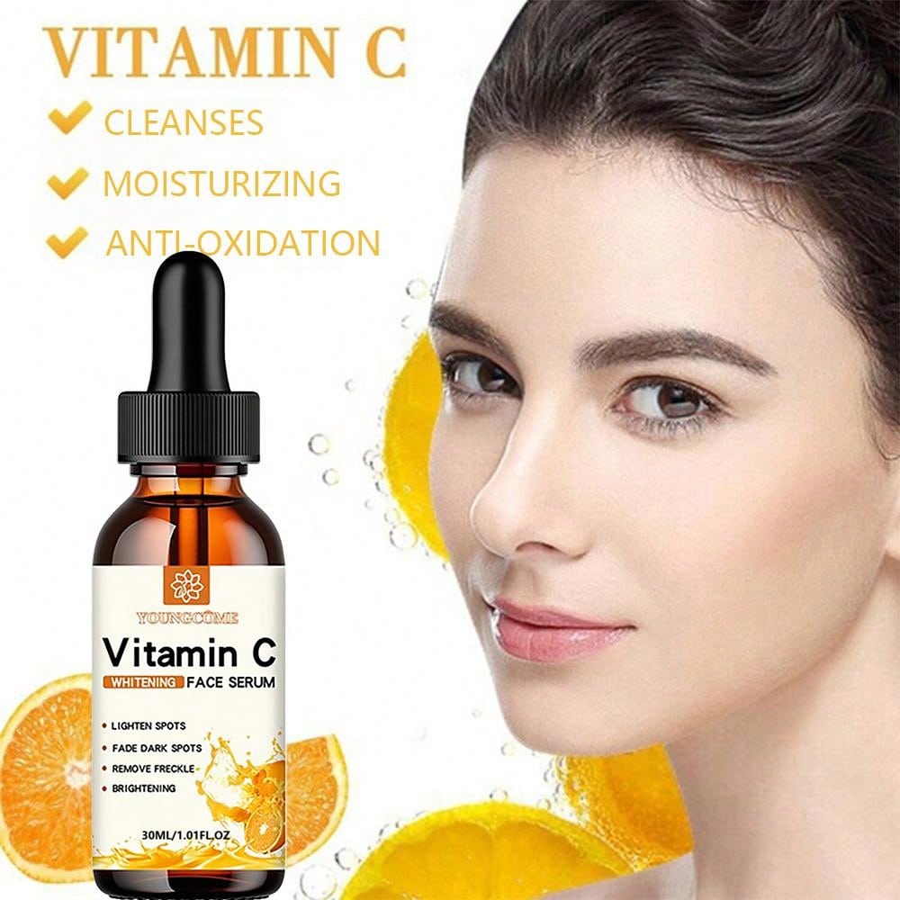Vitamin C Facial Essence with Hyaluronic Acid – Dark Spot Remover, Moisturizing Repair & Anti-Aging Essence for Brighter
