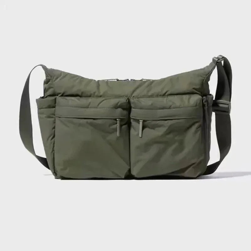 Fashion Nylon Messenger Shoulder Bag, Multi Pocket Casual Tote for Women, Large Travel & Shopping Purse