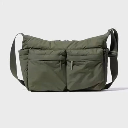 Fashion Nylon Messenger Shoulder Bag, Multi Pocket Casual Tote for Women, Large Travel & Shopping Purse
