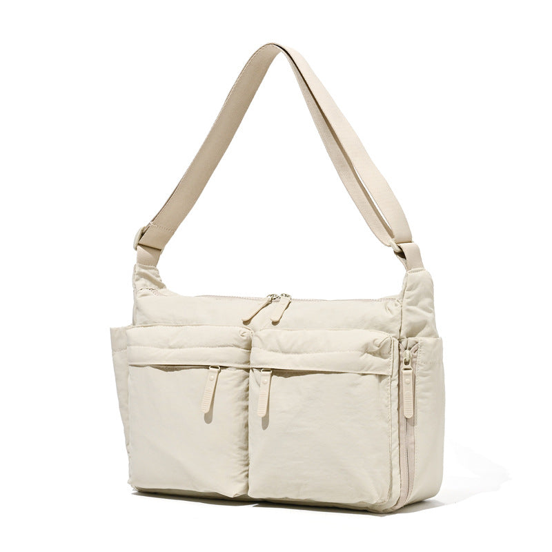 Fashion Nylon Messenger Shoulder Bag, Multi Pocket Casual Tote for Women, Large Travel & Shopping Purse