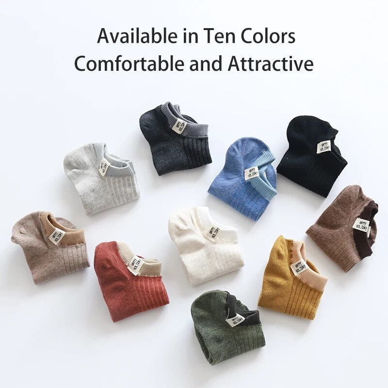 Women Cute  Comfortable College Style Socks 10 Pairs Of Spring And Summer Letter Slogans Fabric Lab 2