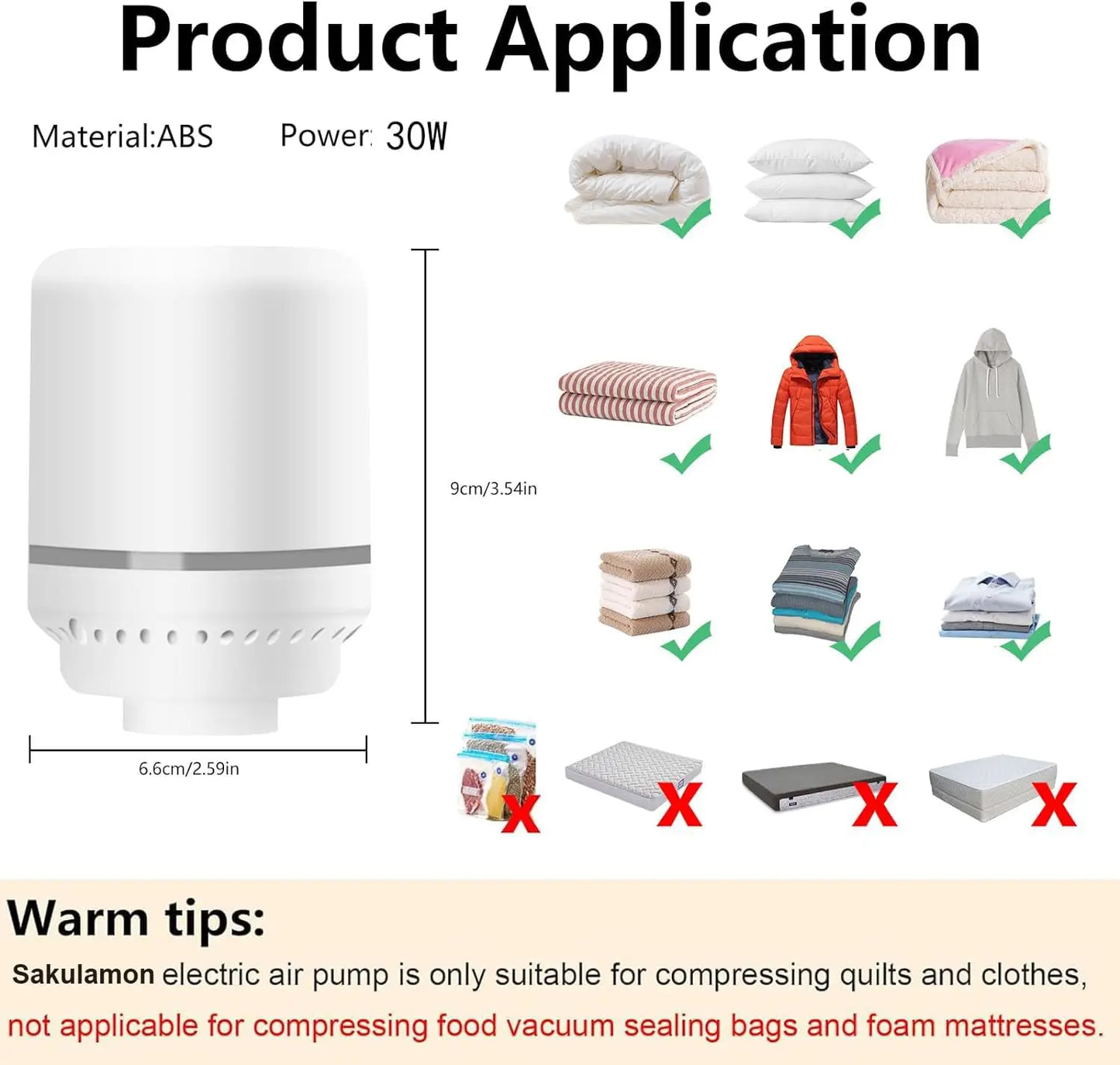 Electric Air Pump For Vacuum Bags Portable Laborsaving Compression Tool SpaceSaving Clothes Storage 1