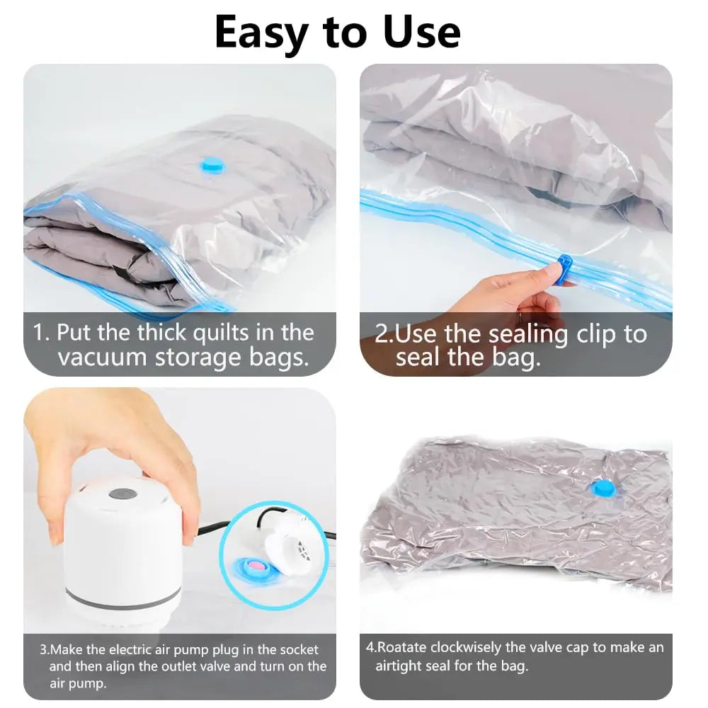 Electric Air Pump For Vacuum Bags Portable Laborsaving Compression Tool SpaceSaving Clothes Storage 2