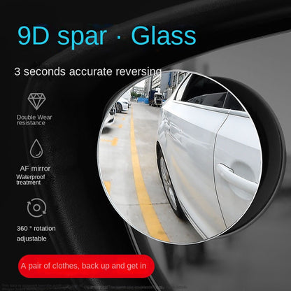 360° Car Blind Spot Mirror – Wide Angle Adjustable Rear View Convex Mirror for Cars, Trucks & Motorcycles
