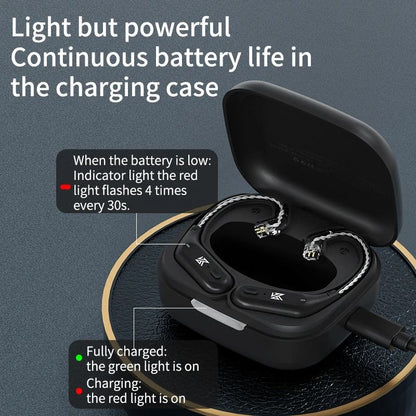 KZ AZ09 HD Wireless Ear Hook Headset Cable With Charging Case Bluetooth 54 HIFI Upgrade Adapter 5