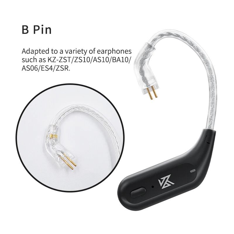 KZ AZ09 HD Wireless Ear Hook Headset Cable With Charging Case Bluetooth 54 HIFI Upgrade Adapter 7