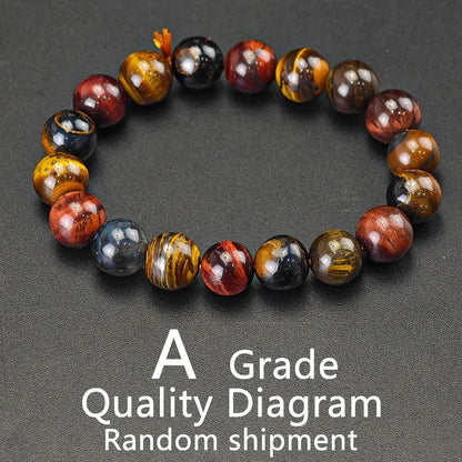 Natural Tiger Eye Stone Square Beads Bangle For Healing And Feng Shui 6