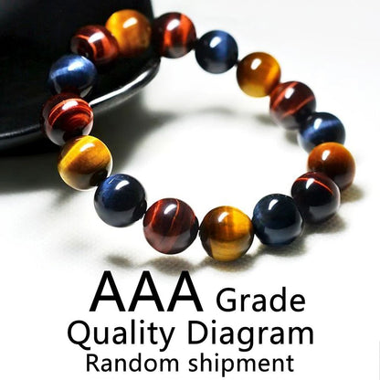 Natural Tiger Eye Stone Square Beads Bangle For Healing And Feng Shui 8