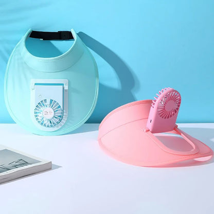 Breathable Cooling Fan Hat USB Charging Sun Visor Hat With Adjustable Fan For Sports Fishing  Outdo 2