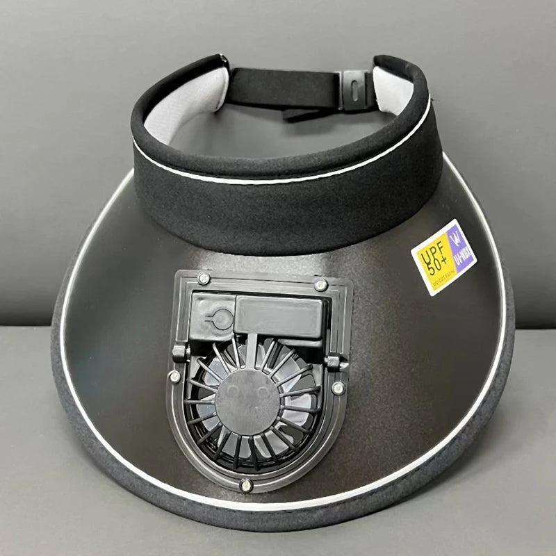 Breathable Cooling Fan Hat USB Charging Sun Visor Hat With Adjustable Fan For Sports Fishing  Outdo 6