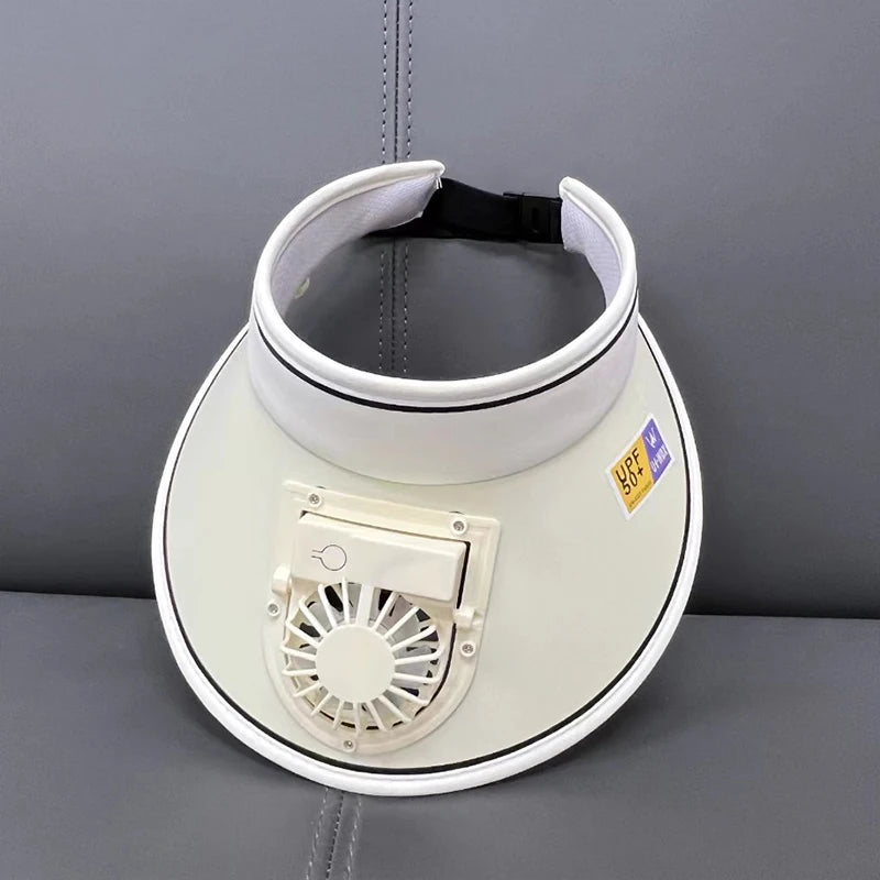 Breathable Cooling Fan Hat USB Charging Sun Visor Hat With Adjustable Fan For Sports Fishing  Outdo 7