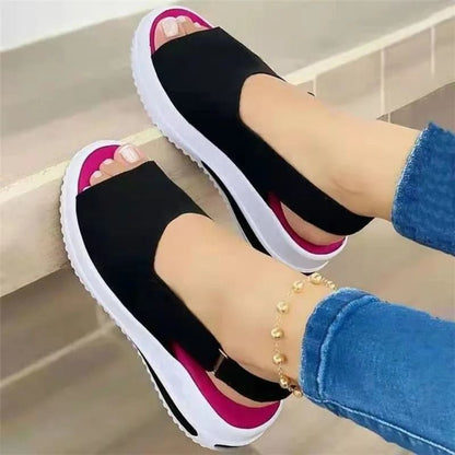Women's Lightweight Peep Toe Summer Sandals with Non-Slip Sole