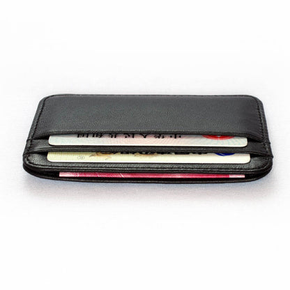 Slim Genuine Sheepskin Leather Men's Wallet, Thin Minimalist ID Card Holder, Leather Mini Purse for Men