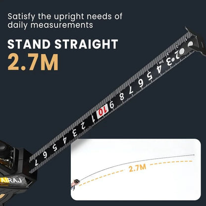 AIRAJ Metric SelfLocking Tape Measure High Precision Rubberized Straightedge Measuring Tool For DIY 2