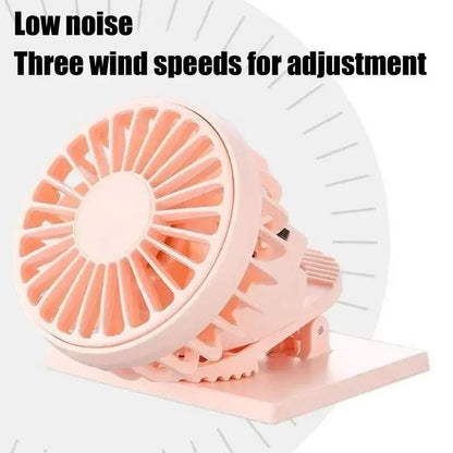 Solar ClipOn Mini Fan With USB Rechargeable Battery For Outdoor Cooling 1