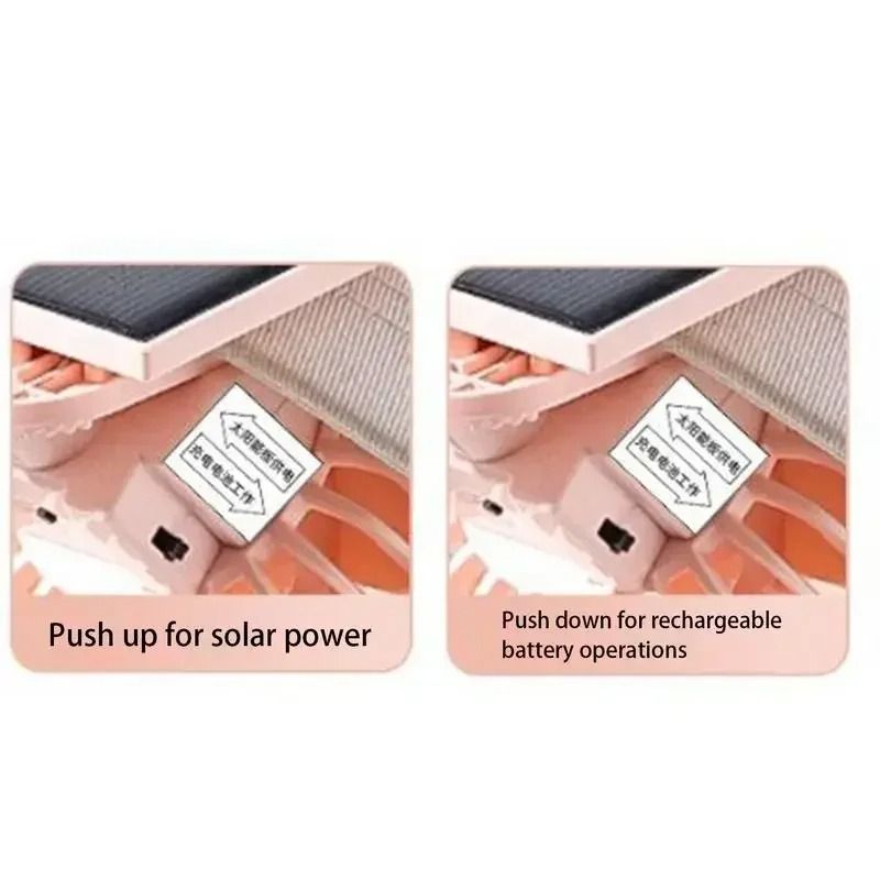 Solar ClipOn Mini Fan With USB Rechargeable Battery For Outdoor Cooling 4