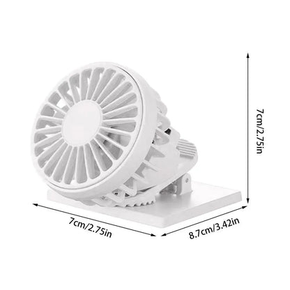 Solar ClipOn Mini Fan With USB Rechargeable Battery For Outdoor Cooling 6