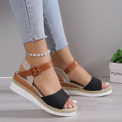 Womens Summer Wedge Sandals With Soft Sole And Plus Size Comfort 9