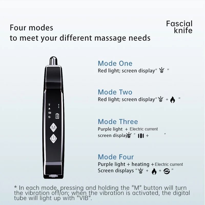 Electric Fascia Knife Massager With LCD Display And Warm Vibration Therapy 4