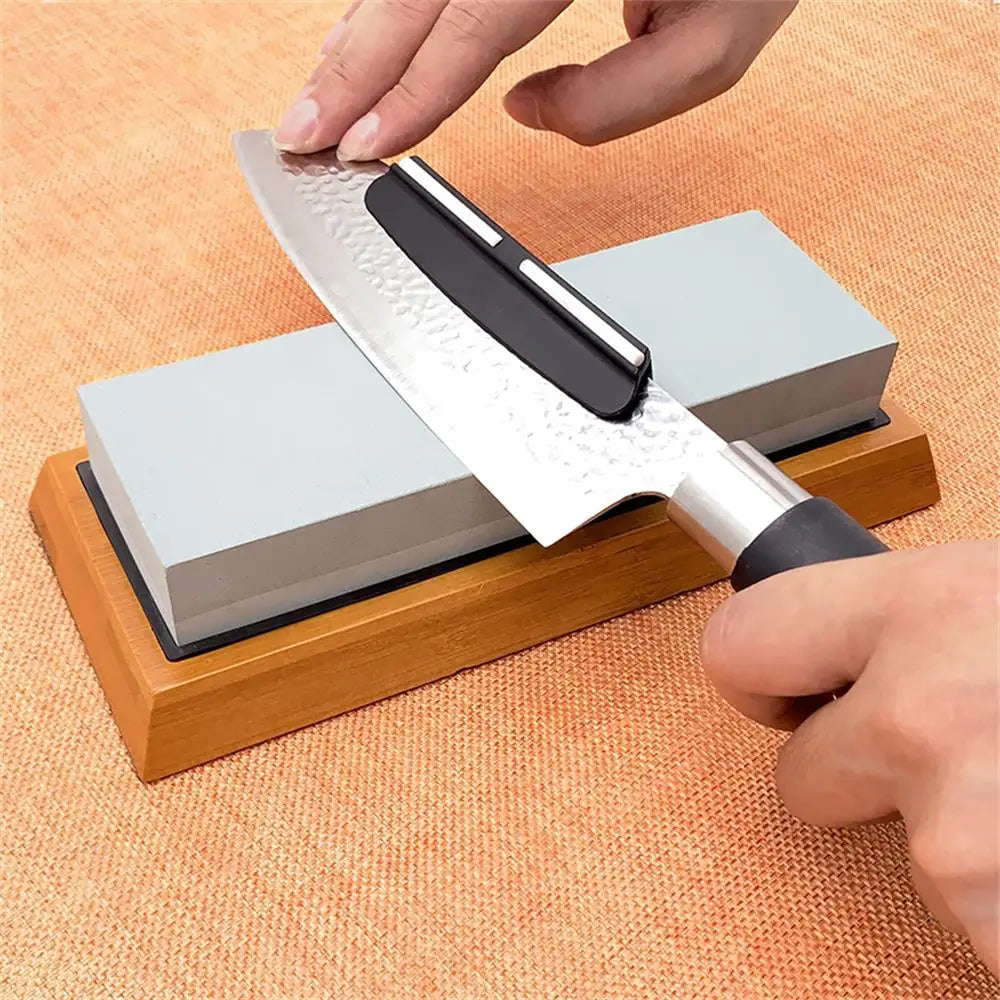 Kitchen Knife Sharpening Stone,Precision Angle Guide & Diamond Coated Sharpener for Chefs Knives,Scissors & Tools