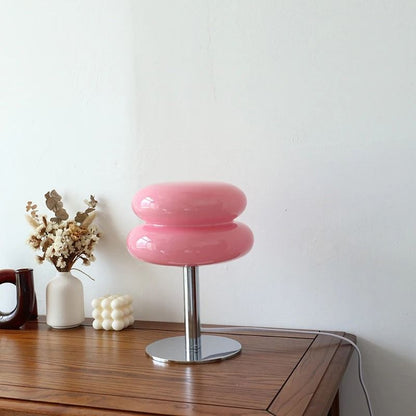 Macaron Glass Table Lamp With Trichromatic Dimming And Bedside Ambience For Bedroom Or Living Room  9