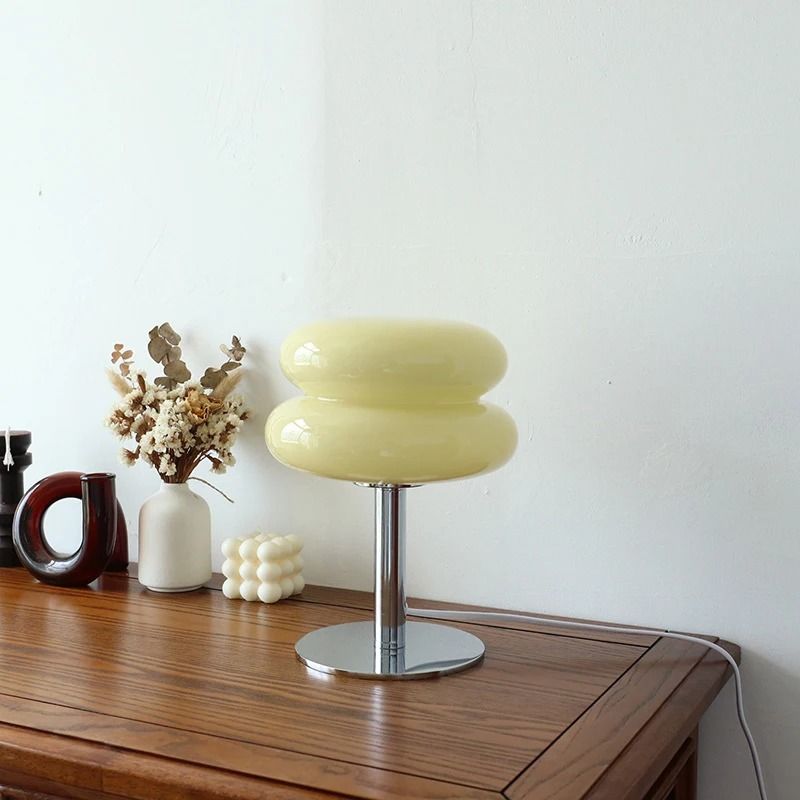 Macaron Glass Table Lamp With Trichromatic Dimming And Bedside Ambience For Bedroom Or Living Room  10