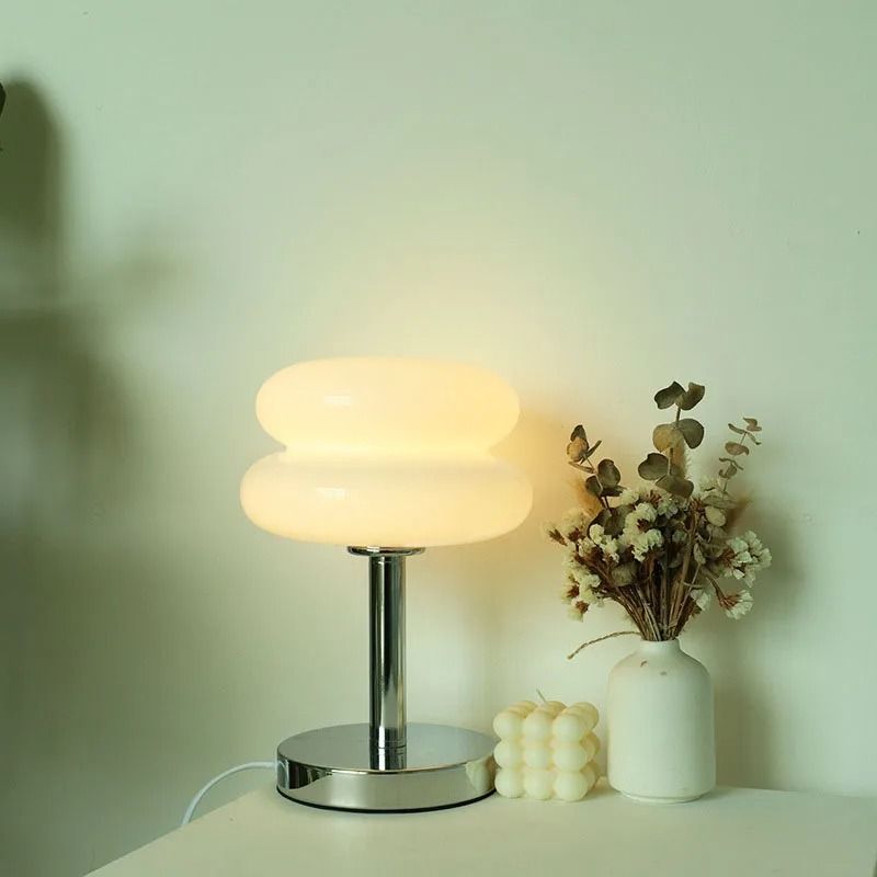 Macaron Glass Table Lamp With Trichromatic Dimming And Bedside Ambience For Bedroom Or Living Room  3