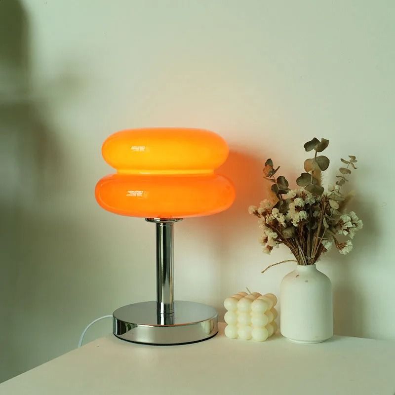 Macaron Glass Table Lamp With Trichromatic Dimming And Bedside Ambience For Bedroom Or Living Room  4