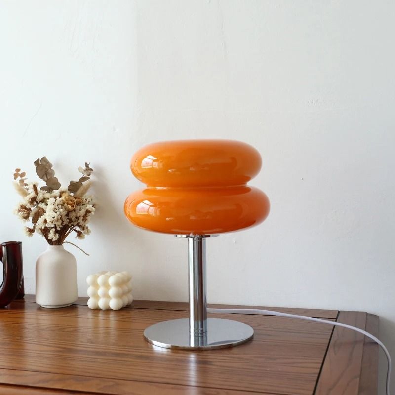 Macaron Glass Table Lamp With Trichromatic Dimming And Bedside Ambience For Bedroom Or Living Room  7