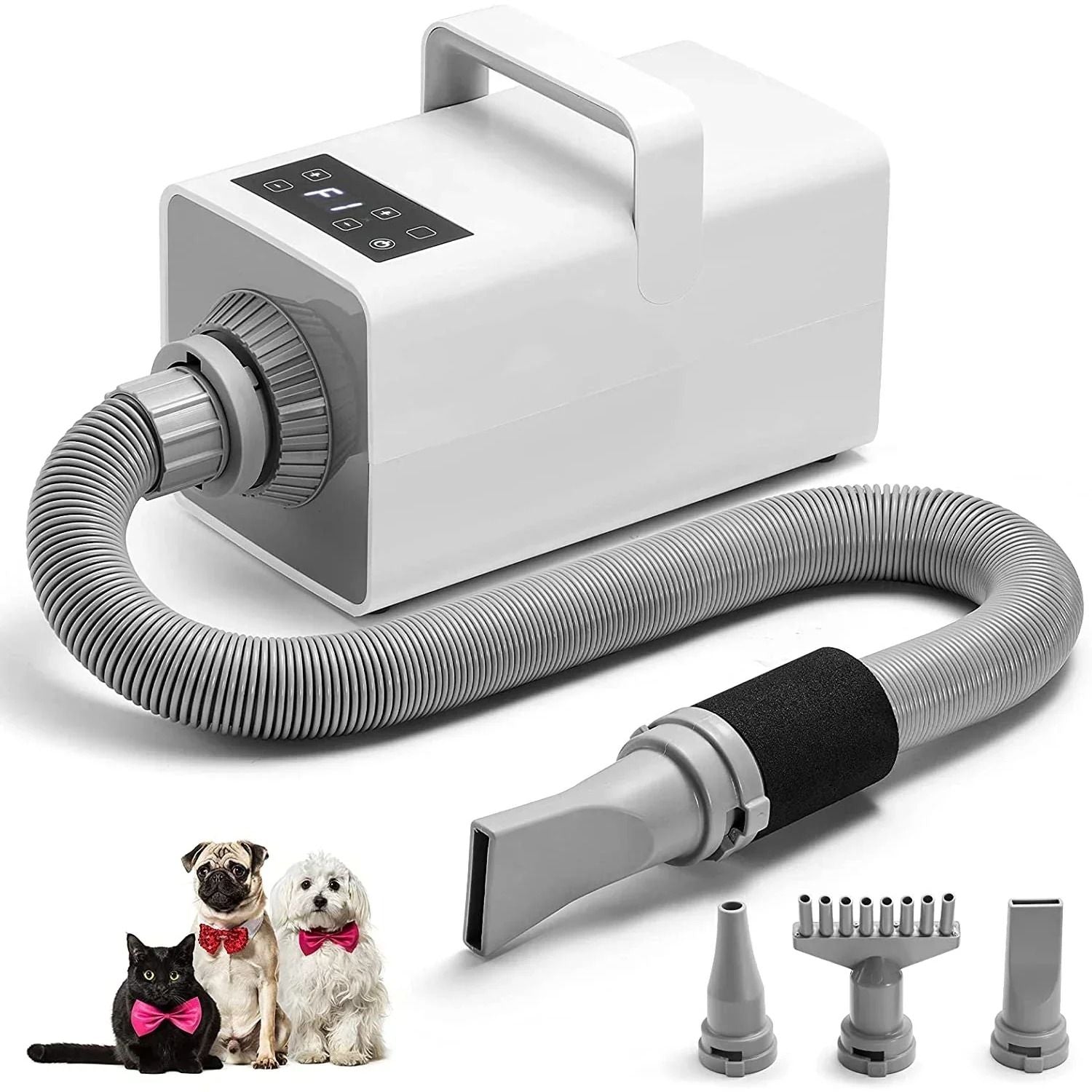 High Velocity Pet Hair Dryer 43HP With Adjustable Heat And LCD Touch Control For Dogs And Cats 7