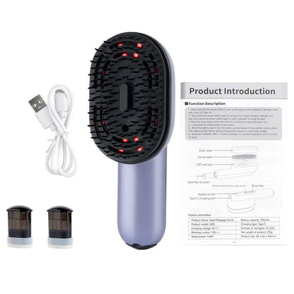 Hair Care Spray Massage Comb With Scalp Vibration And Atomizing Oil Applicator 6