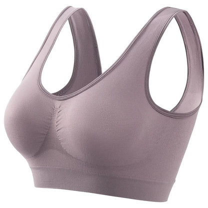 Women Sports Bra Seamless Large Size Yoga Vest With Removable Pads 12