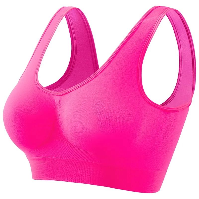Women Sports Bra Seamless Large Size Yoga Vest With Removable Pads 14