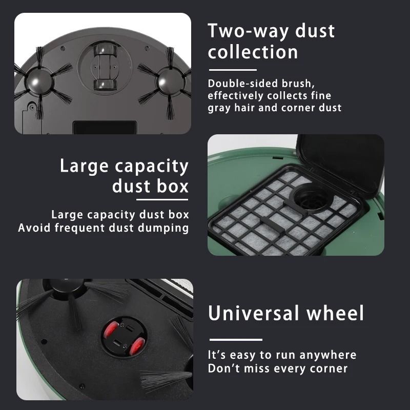 3 In 1 Smart Mini Sweeping Robot With Vacuum And Mopping Function For Efficient Home Cleaning 3