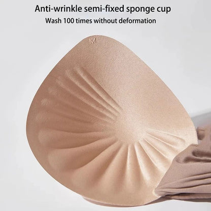Plus Size Women Seamless Sexy V Waist Wireless Bra 4