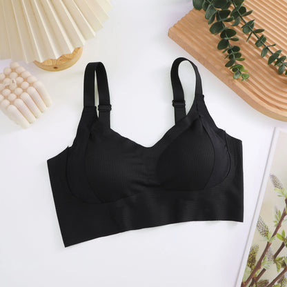 Plus Size Women Seamless Sexy V Waist Wireless Bra 7