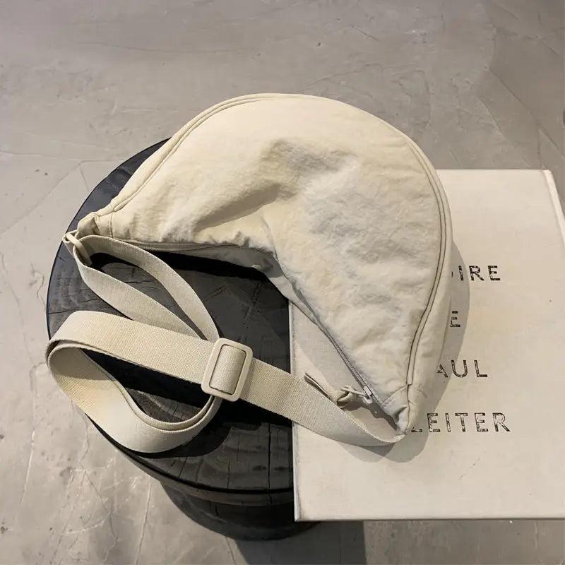 Vintage Simple Design Ladies Nylon Messenger Bag Small Shoulder Hobo Purse For Women  Girls 4